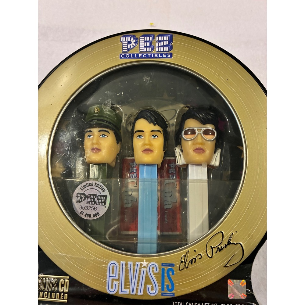 Elvis Presley PEZ Collectibles Limited Edition Tin 3 Dispensers & CD 2007 New